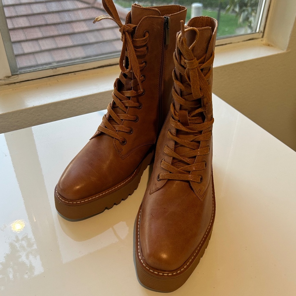 SILENT D x ANTHROPOLOGIE Udana Combat Military Boot NWOT - size 6.5/7
